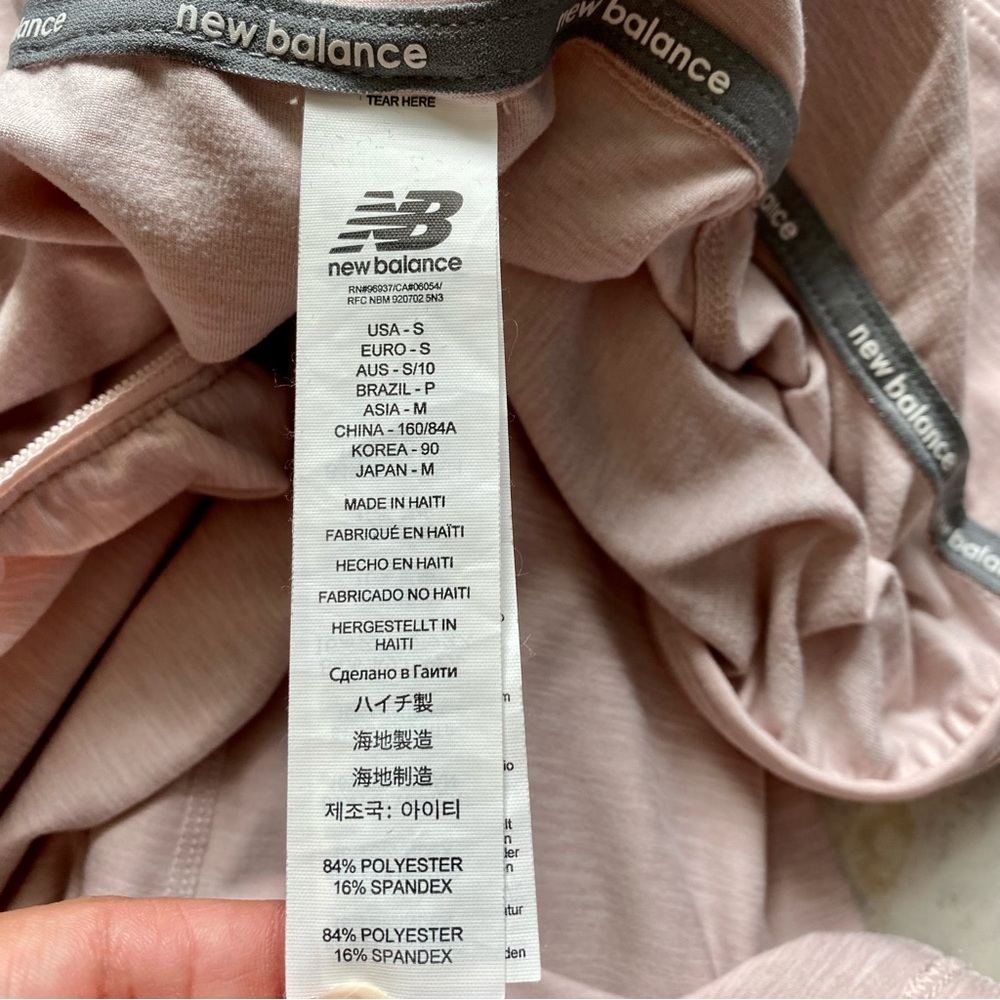 New Balance Women's Blush Pink Pullover 1/4 Zip Running Athletic Top Size Small - Picture 10 of 11